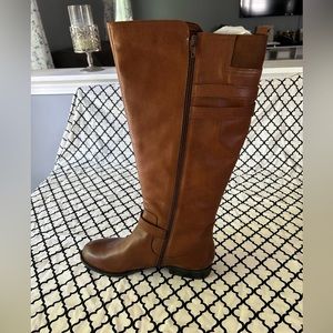 Women’s leather riding boots.